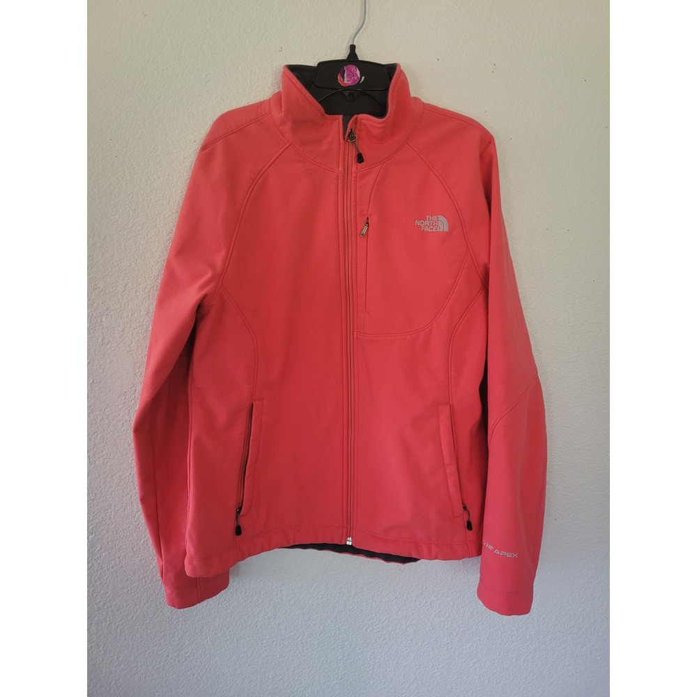 The North Face Apex Bionic Softshell Jacket Coral Pink Women Large Windproof #24